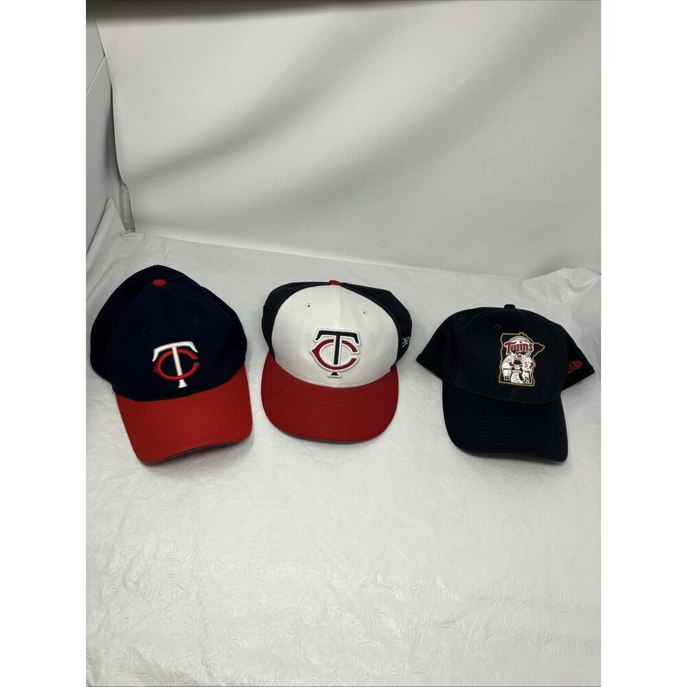 Minnesota Twins Hat Cap Snap Back Fitted Men 7 5/8 MLB Baseball Lot of 3 New Era